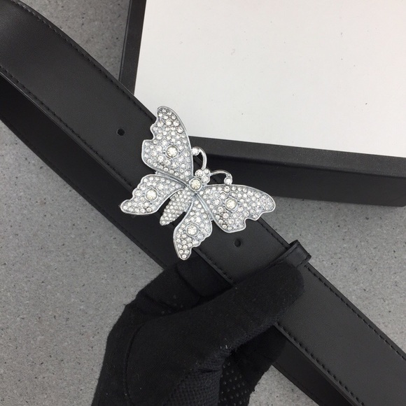 Gucci Accessories - Gucci Butterfly Belt Black Leather
